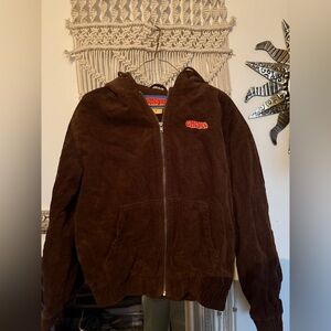 EMPYRE Dark Brown Corduroy Bomber Jacket